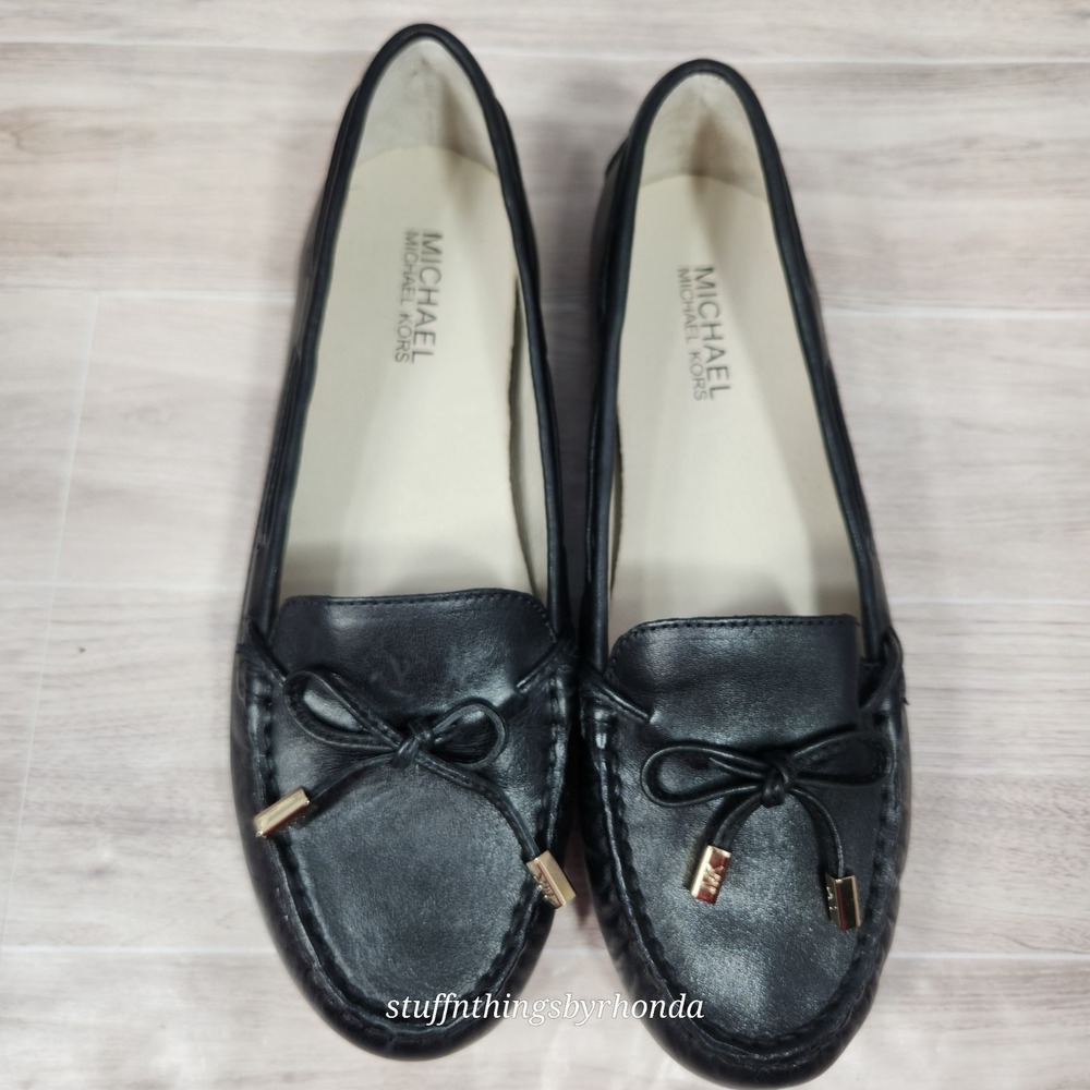 New Without Box Michael‎ Kors Daisy Moc Flats Black Loafers Ladies Flats Sz 7M - Picture 4 of 8